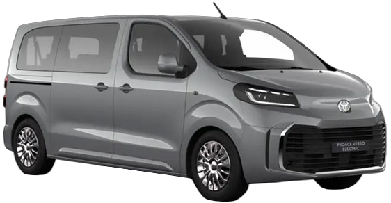 Silver Toyota Proace Verso used for ASE Executive Travel airport transfers
